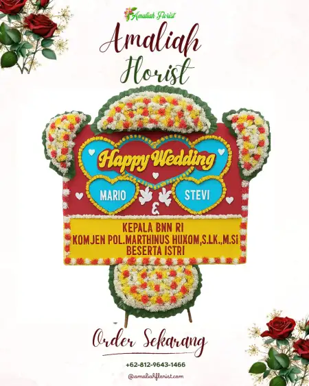 Papan Bunga Pernikahan Nampan